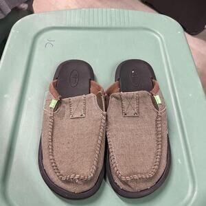 Sanuk slip on mules